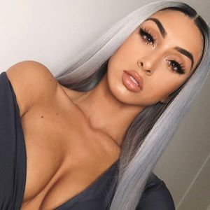 - 💫 22” SILVER GREY OMBRÉ STRAIGHT LACE FRONT WIG💫 *NWT